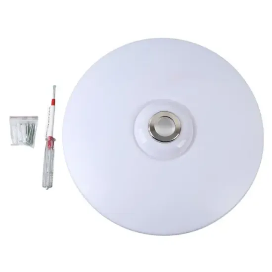 Powermaster PM-27331 Beyaz 34*9 Cm 24 Watt Bluetooth Hoparlörlü Tavan Aydınlatma (AL-BL301) Tornavida Hediyeli resmi