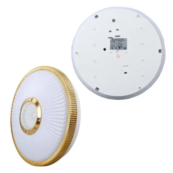 Powermaster PM-27332 Beyaz 34*8.5 Cm 24 Watt Bluetooth Hoparlörlü Tavan Aydınlatma (AL-BL300) Tornavida Hediyeli resmi