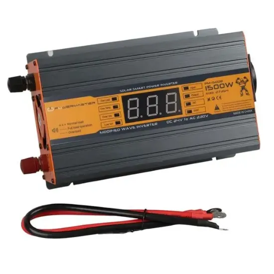 Powermaster PM-1500B 24 Volt 1500 Watt LED Ekranlı Power Inverter resmi