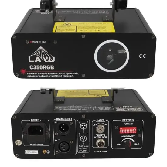 Layu C350RGB 3 Renk RGB Full Color Beam Efekt Lazeri resmi