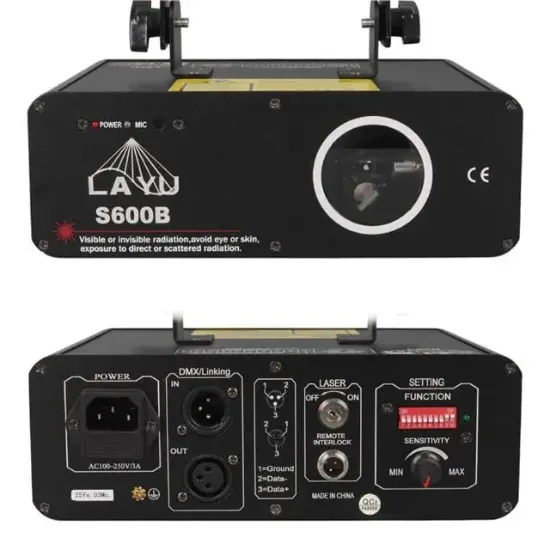 Layu S600B 600-700mW Profesyonel Mavi Beam Efekt Lazeri resmi