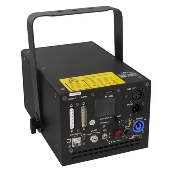 Layu AC-03RGB 3 Watt RGB Lazer 25Kpps Double Safety Design SD Card DMX ILDA Analog resmi