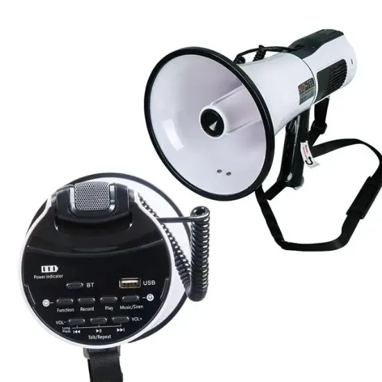 No-Tel 106U Bluetooth-Usb-Siren-Ses Kayıt Özellikli Dahili Bataryalı 100 Watt Büyük Boy Megafon resmi