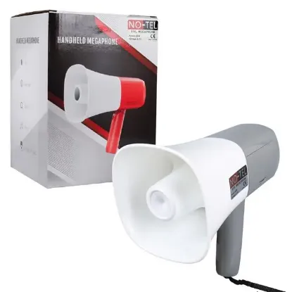 No-Tel 918L Bluetooth-Usb-Siren-Ses Kayıt Özelikli Dahili Bataryalı 25 Watt Mini El Tipi Megafon    resmi