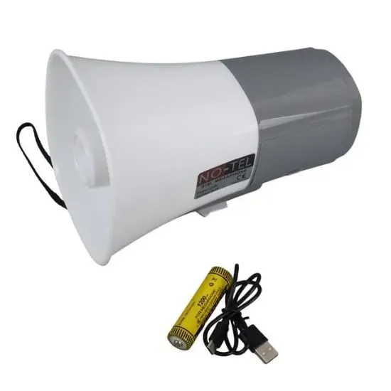 No-Tel 918L Bluetooth-Usb-Siren-Ses Kayıt Özelikli Dahili Bataryalı 25 Watt Mini El Tipi Megafon    resmi
