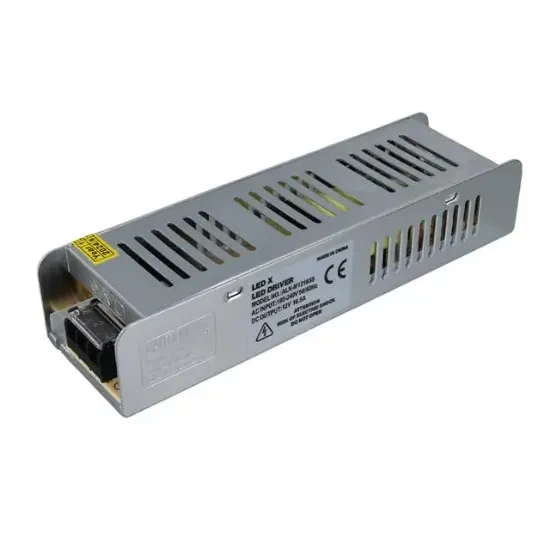 Ledx ALN-M12165S 12 Volt 16.5 Amper 200 Watt Slim Metal Kasa Adaptör 200x60x40mm resmi