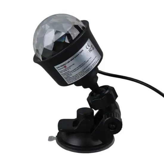 Ledx AL-KX-6889 Projeksiyon Atmosferli Usbli 4 Watt Şarjlı Sihirli Rgb Led Disko Topu resmi