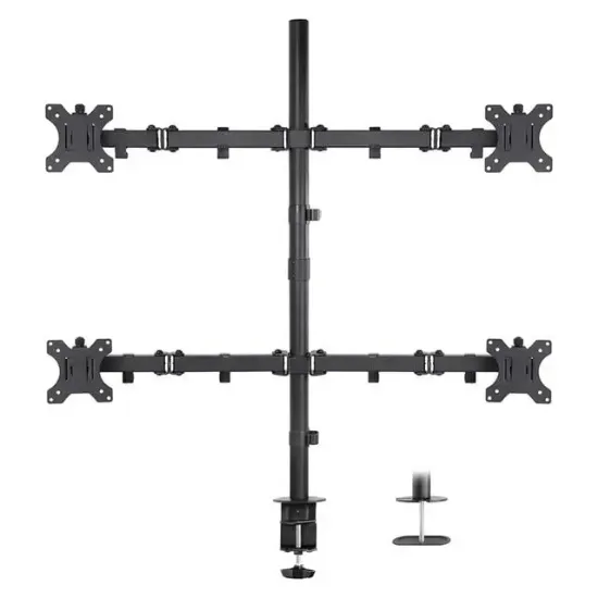 PowerMaster PM-054 13-27'' Dörtlü (Quad) Mekanik LCD-LED Gaming Monitör Tutucu Masa Stand Askı Aparatı resmi