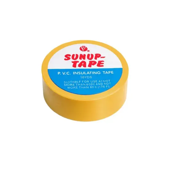 Sunup SN-27921 Sarı 0.13x18mm İzole PVC Elektrik Yalıtım Bant (5'li Paket) resmi