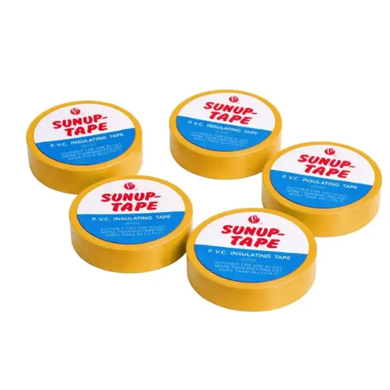 Sunup SN-27921 Sarı 0.13x18mm İzole PVC Elektrik Yalıtım Bant (5'li Paket) resmi