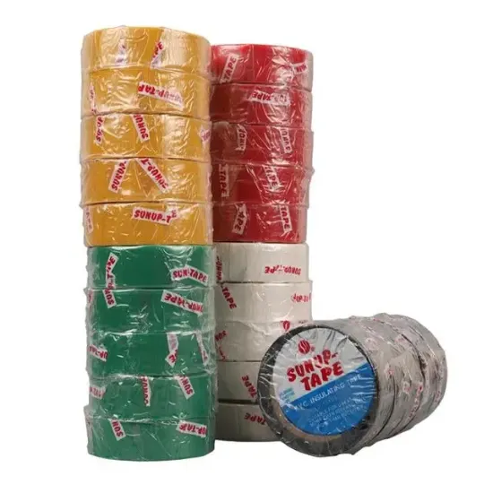 Sunup SN-27919 0.13x18mm 5 Renk İzole Elektrikçi Bant 10 Metre 50x5'li Paket (Kırmızı- Sarı - Siyah - Yeşil - Beyaz) resmi