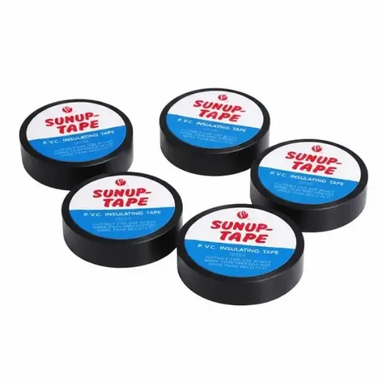 Sunup SN-27918 Siyah 0.13x18mm İzole PVC Elektrik Yalıtım Bant (5'li Paket) resmi