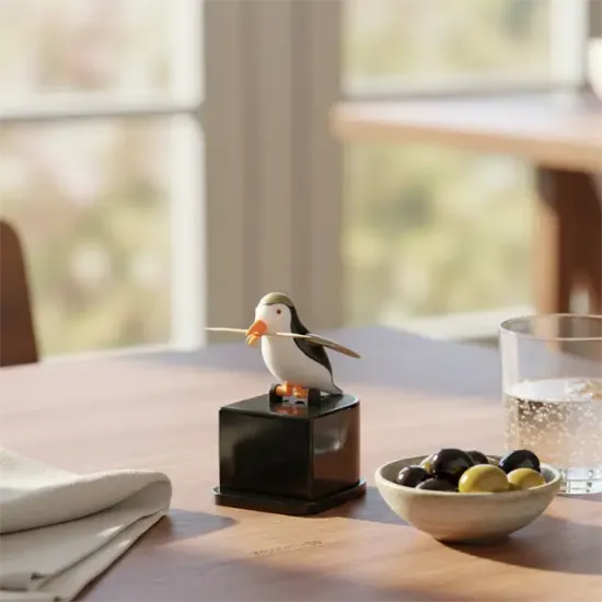 Sunup SN-28780 Penguen Figürlü Basmalı Kürdan Saklama Kutusu Kürdanlık resmi