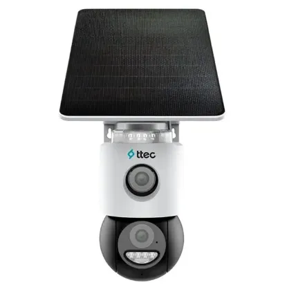 Ttec SLR-3320S-MH/SL-4G 3+3 MP Çift Kameralı Solar Panelli Sesli Gece Renkli Sim Kart Destekli 4G PTZ IP Kamera resmi
