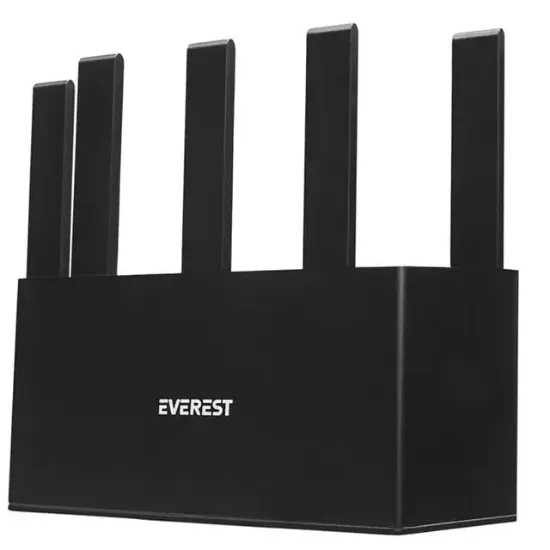 Everest EWR-X3000MBPS-V1 X3000Mbps Dualband 5*6dBi 1 Wan Port + 3 Lan Port Wi-Fi 6 Wisp+Ap+Repeater Destekli Kablosuz Wifi Router   resmi