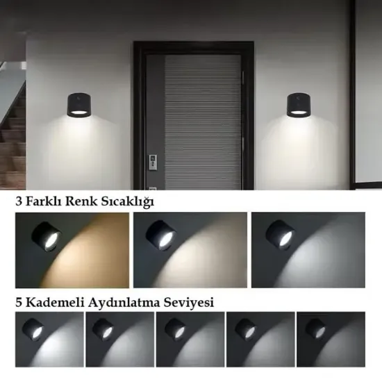 Ledx AL-SK-BD80A Çift Yönlü Kumandalı Duvar Aplik Çalışma Lambası 3000K-4000K-6500K resmi