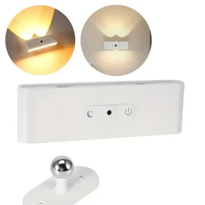 Ledx SK-BD188F Çift Yönlü Hareket Sensörlü Dekoratif Şarjlı Duvar Aplik 2 Mercekli 15 Smd Ledli 3000K-4000K-6500K resmi