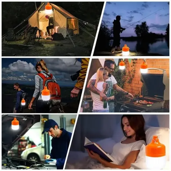 Ledx LN-OR100G 100 Watt TYPE-C Şarjlı Taşınabilir Asma Kancalı Kamp Çadır Lambası 6500K 1200mAh 3 Modlu ABS Malzeme resmi