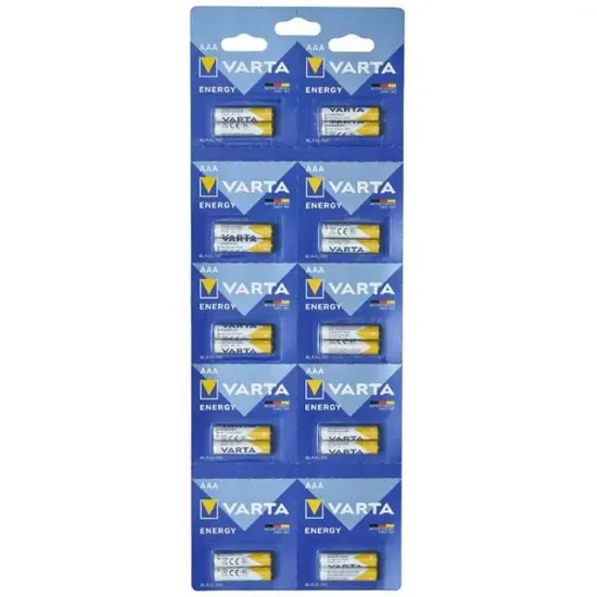  Varta 4103229482 LR03 1.5 Volt Alkalin 20'li İnce AAA Kalem Pil resmi