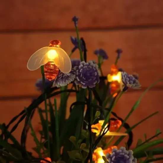 PowerMaster PM-29075 Solar Arı Figürlü 5M Dekoratif LED Aydınlatma Animasyonlu Bahçe Lambası resmi