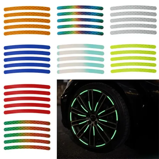 Sunup SN-29083 20'li Araç Tekerlek Fosforlu Stıcker (Karışık Renk) resmi