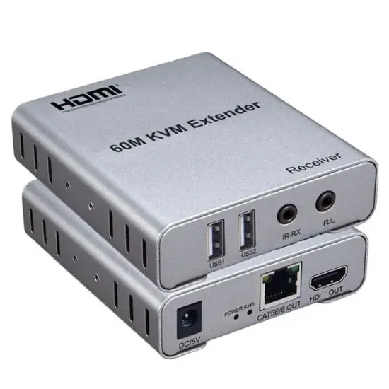 Fully H-608L 4K UHD 60 Metre KVM Switch HDMI Extender CAT5-6 (Uzatıcı) resmi