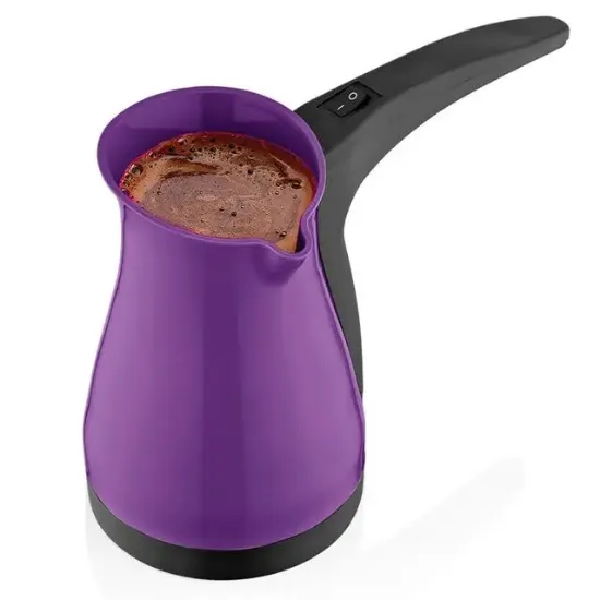 Crown CRW-7124 1000W 400ML Elektrikli Türk Kahve Makinesi Plastik Cezve AC220V resmi