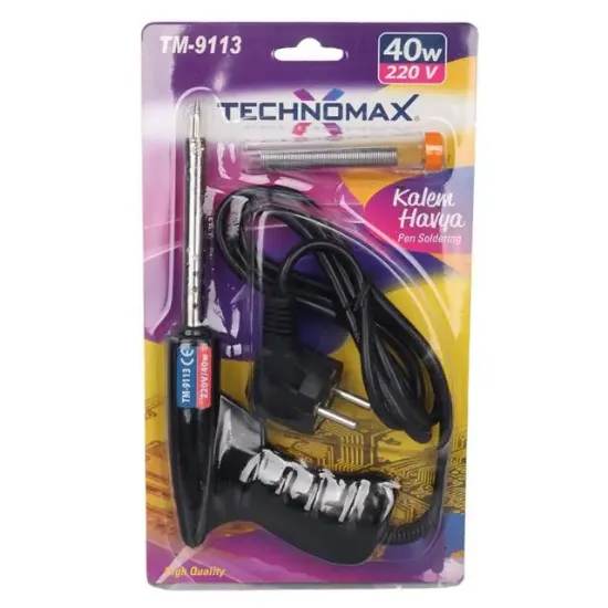 Technomax TM-9113 40 Watt Tabanca Havya Lehim Telli Lehim Makinesi AC220V 120cm Kablolu resmi