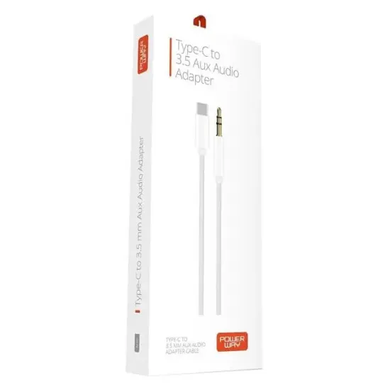Powerway AC06 TYPE-C TO 3.5mm AUX Kulaklık Jack Çevirici 1 Metre resmi