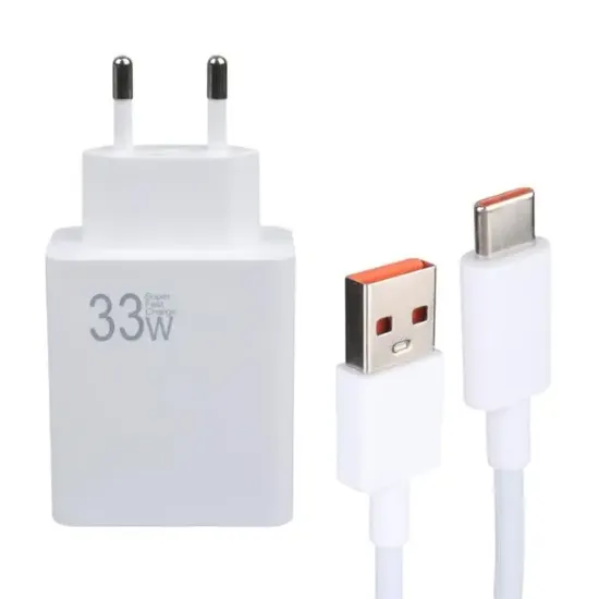 Weko WK-27876 M11 Beyaz 33 Watt Turbo Usb Şarj Başlık Adaptörü + Type-C Kablo resmi