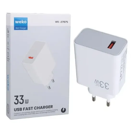 Weko WK-27875 M11 Beyaz 33 Watt Turbo Usb Şarj Başlık Adaptörü  resmi