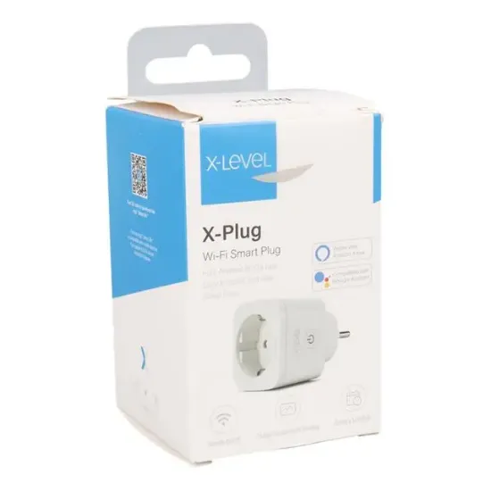X-Level X-Plug XSP9010 On/Off Tuşlu Android/iOs/App Smartlife Telefon Kontrollü 16A Akım Korumalı Wifi Akıllı Priz resmi
