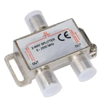 Herz HZ-2W 1/2 Anten Splitter 5-2500 Mhz Powerpass resmi