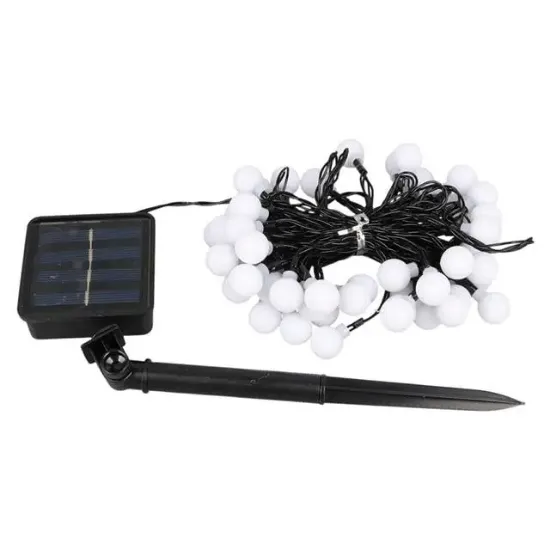 Winnboss EKL-12 7 Metre 50 Top Ledli Renkli 8 Modlu Solar Panelli Dış Mekan Aydınlatma Led 5 Watt resmi