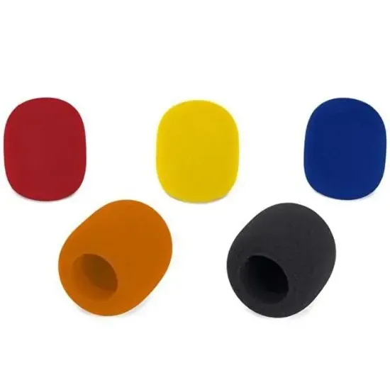 Tenon ZE-7130 5'li Standart 5 Renk El Mikrofon Süngeri (Sarı-Turuncu-Kırmızı-Mavi-Siyah) resmi