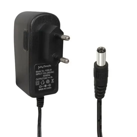 Mytech NSE-01 24 Volt 1 Amper 5.5*2.5 Mm Uçlu Priz Tipi Plastik Kasa Adaptör resmi