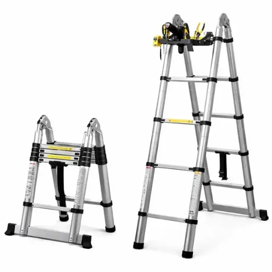 Sunup SN-29682 3.2+3.2 Metre Teleskopik Merdiven Karavan & Tekne Katlanır Alüminyum resmi