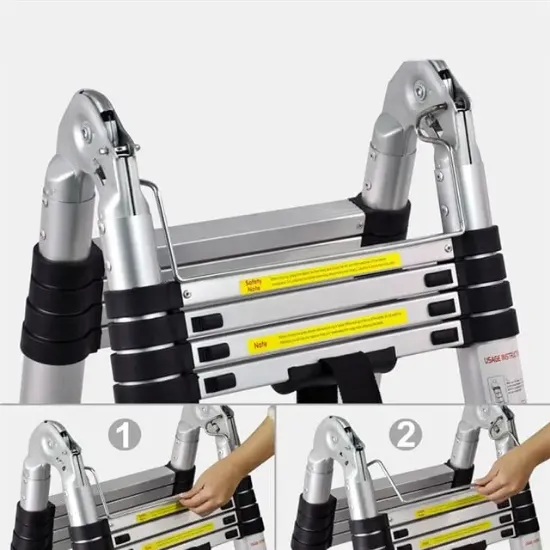 Sunup SN-29682 3.2+3.2 Metre Teleskopik Merdiven Karavan & Tekne Katlanır Alüminyum resmi