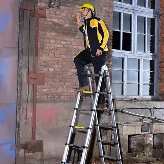 Sunup SN-29682 3.2+3.2 Metre Teleskopik Merdiven Karavan & Tekne Katlanır Alüminyum resmi