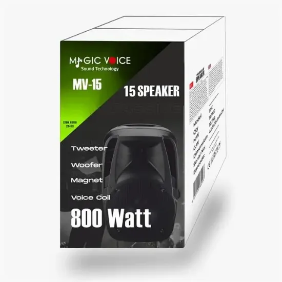 MagicVoice MV-15 1000 Watt 15'' 2-Yollu Pasif Kabin Hoparlör resmi