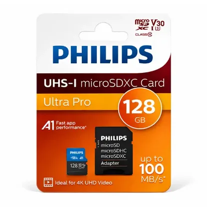 Philips Ultra Pro 128GB Micro SDXC Hafıza Kartı (100MB/s UHS-I) resmi