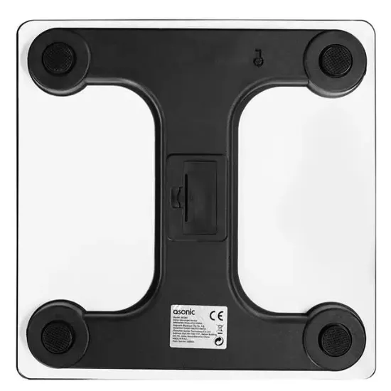 Asonic BS260 Beyaz 260x260 Mm Dijital Bluetooth Baskül (2*AAA Pil Hediyeli) resmi