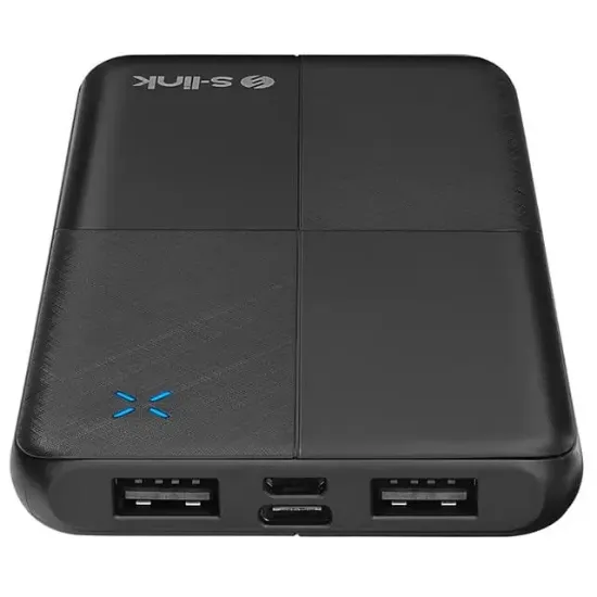 S-Link IP-G12N 10.000mAh MicroUSB + TYPE-C Siyah Taşınabilir Pil Şarj Cihazı Powerbank resmi