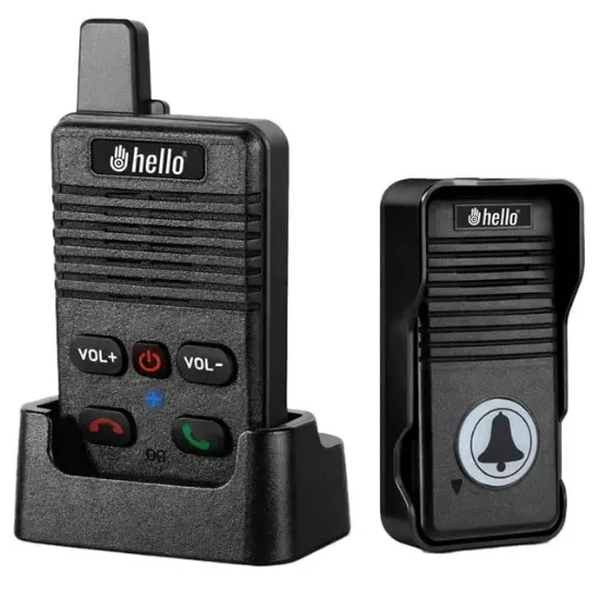 Hello D90 1000mAh Şarjlı Kapalı Devre Telsiz Kapı Zili ve İnterkom Sistemi Kesintisiz Çift Taraflı Sesli İletişim Telsiz resmi