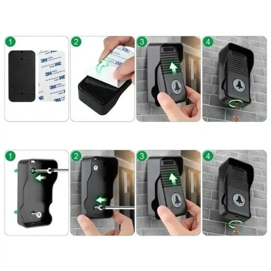 Hello D90 1000mAh Şarjlı Kapalı Devre Telsiz Kapı Zili ve İnterkom Sistemi Kesintisiz Çift Taraflı Sesli İletişim Telsiz resmi