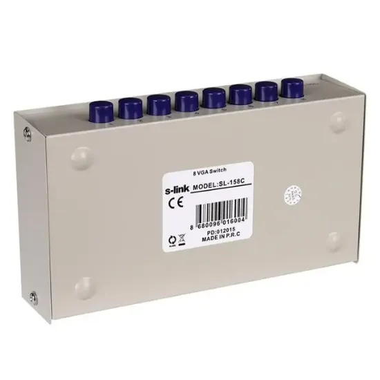 S-Link SL-158C 8x1 Port VGA Switch (8 Giriş - 1 Çıkış) resmi