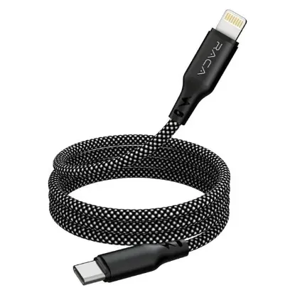 Raca RC20L 35 Watt Type-C to Lightning Manyetik Şarj Kablosu (1 Metre) - Siyah resmi