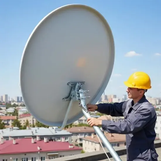 MAG 97cm 3 Kollu Ofset Çanak Anten Büyük Mountlu Profesyonel Seri (10'lu Paket) resmi