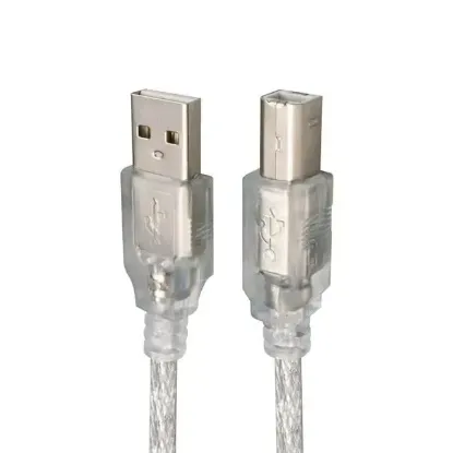 S-Link SL-U2007 7 Metre USB2.0 Yazıcı Kablosu Şeffaf Kalın Örgülü Yazıcı ve Tarayıcı Bağlantı Kablosu resmi