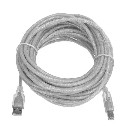 S-Link SL-U2007 7 Metre USB2.0 Yazıcı Kablosu Şeffaf Kalın Örgülü Yazıcı ve Tarayıcı Bağlantı Kablosu resmi